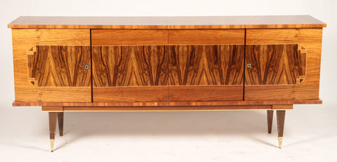 Luxe French Art Deco Buffet / Sideboard In Blonde Macassar Ebony - Art Deco Antiques
 - 1