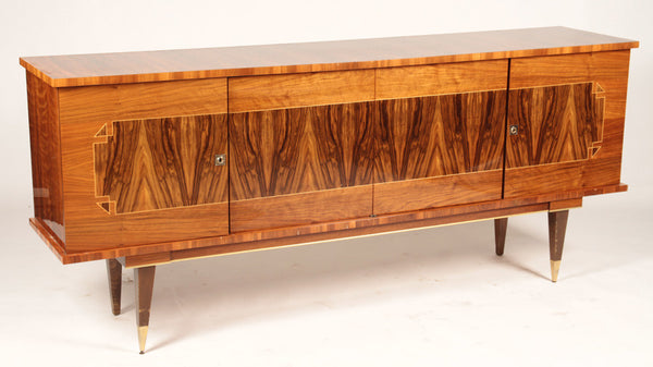 Luxe French Art Deco Buffet / Sideboard In Blonde Macassar Ebony - Art Deco Antiques
 - 2