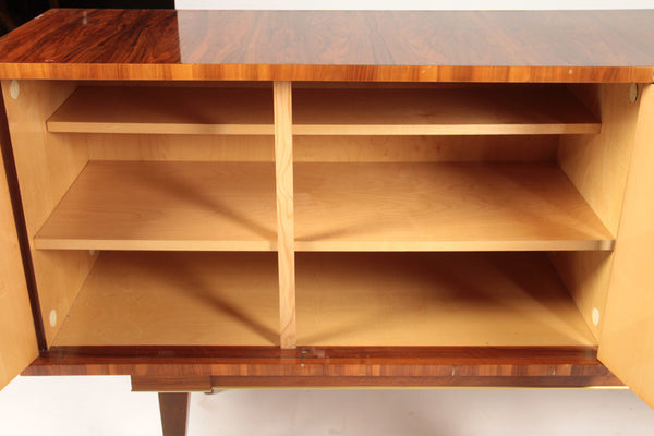 Luxe French Art Deco Buffet / Sideboard In Blonde Macassar Ebony - Art Deco Antiques
 - 4