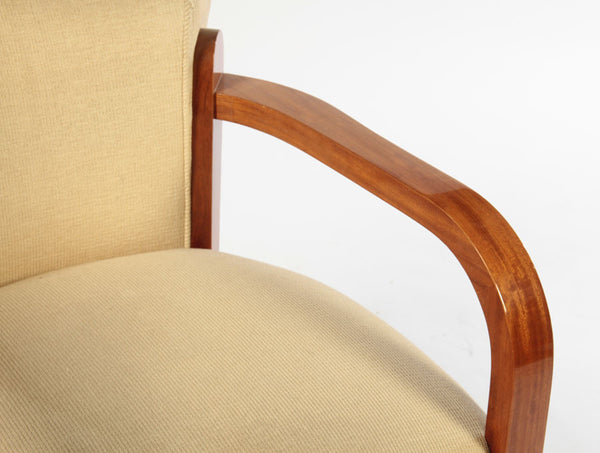 Pair Of Art Deco Open Arm Chairs - Art Deco Antiques
 - 4