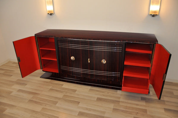 Grand French Art Deco Sideboard In Macassar Ebony
