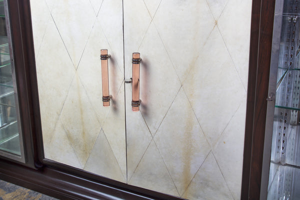 Colossal French Art Deco Buffet / Sideboard With Parchment Covered Doors - Art Deco Antiques
 - 3