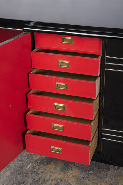 Streamlined Art Deco Chrome Sideboard - Art Deco Antiques
 - 4