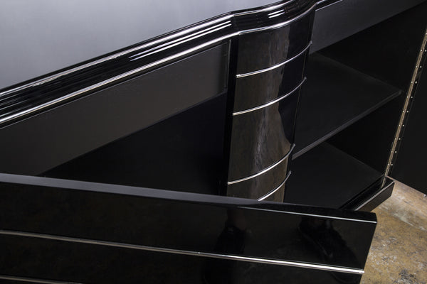 Beautiful Art Deco Chromelined Sideboard - Art Deco Antiques
 - 4