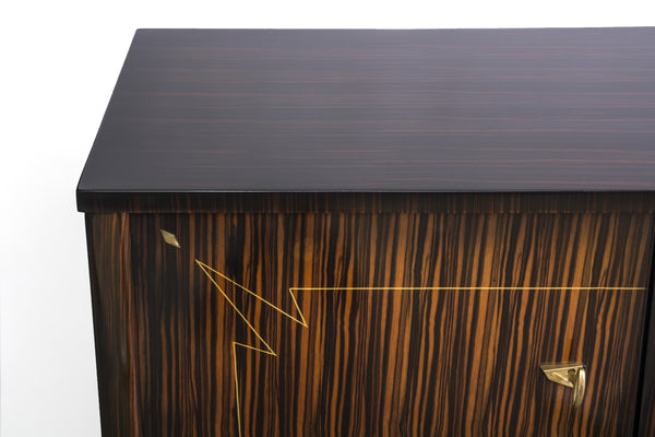 BeautifulFrench Art Deco Buffet / Sideboard In Macassar Ebony And Sycamore Interior - Art Deco Antiques
 - 2