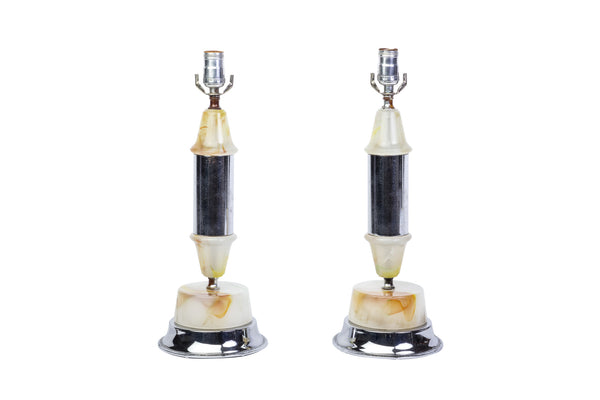 Handsome Pair Of 1930's Table Lamps