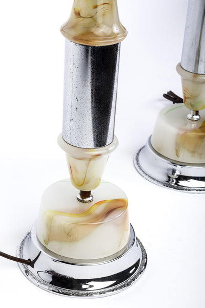 Handsome Pair Of 1930's Table Lamps