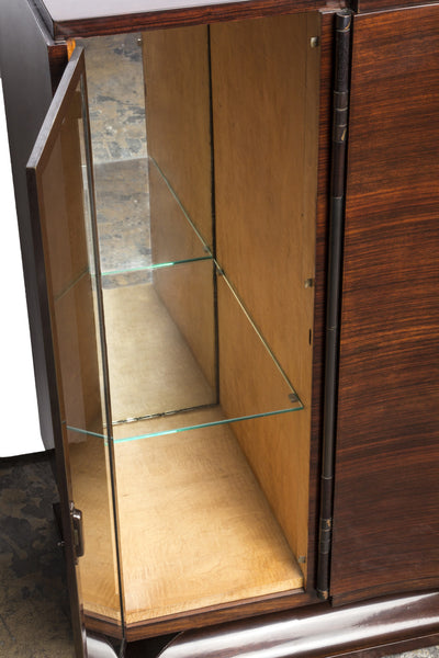 Sleek French Art Deco Buffet / Sideboard With Side Displays - Art Deco Antiques
 - 3