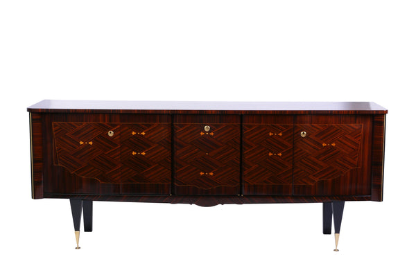 Chic French Art Deco Buffet / Sideboard In Macassar Ebony - Art Deco Antiques
 - 2