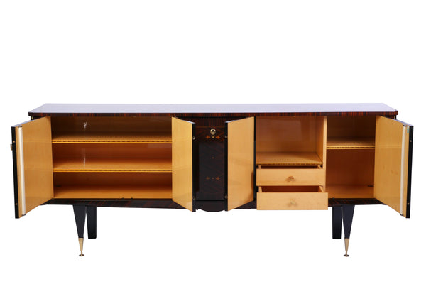 Chic French Art Deco Buffet / Sideboard In Macassar Ebony - Art Deco Antiques
 - 5