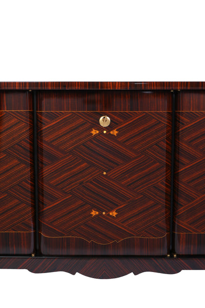 Chic French Art Deco Buffet / Sideboard In Macassar Ebony - Art Deco Antiques
 - 8