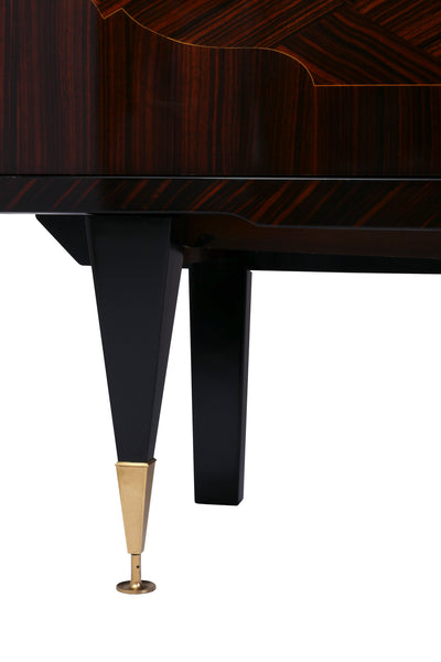 Chic French Art Deco Buffet / Sideboard In Macassar Ebony - Art Deco Antiques
 - 9
