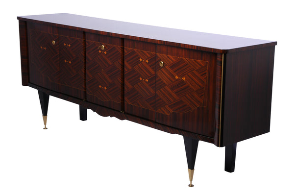 Chic French Art Deco Buffet / Sideboard In Macassar Ebony - Art Deco Antiques
 - 1