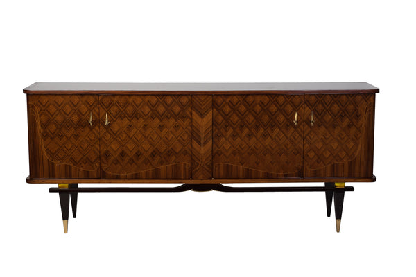 Luxe French Art Deco Buffet / Sideboard In Rio Palisander