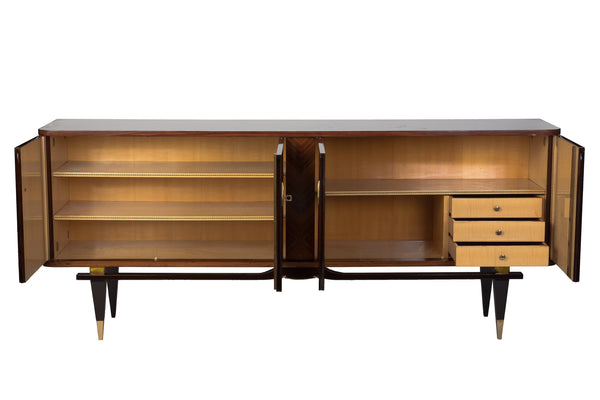 Luxe French Art Deco Buffet / Sideboard In Rio Palisander