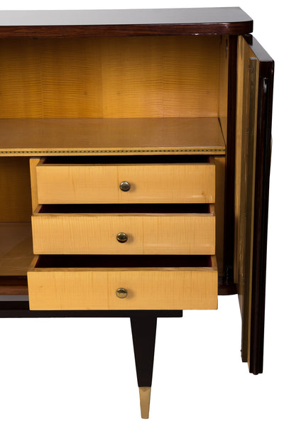 Luxe French Art Deco Buffet / Sideboard In Rio Palisander