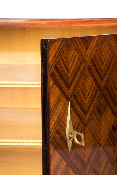 Luxe French Art Deco Buffet / Sideboard In Rio Palisander
