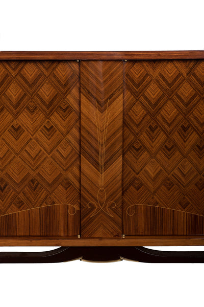 Luxe French Art Deco Buffet / Sideboard In Rio Palisander
