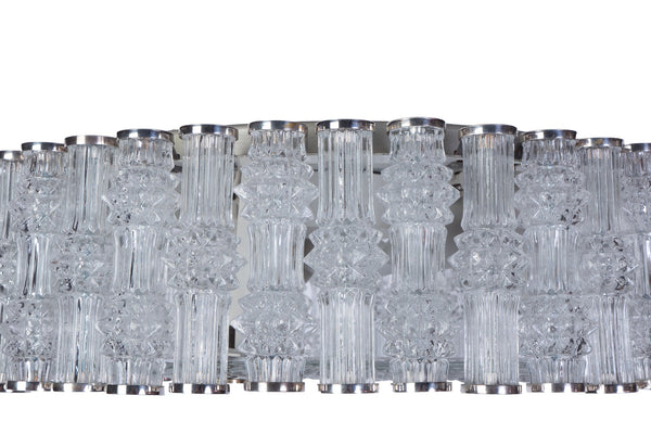 Chic Grand Kaiser Primat Ice Textured Crystal Plafoniere / Flush Mount
