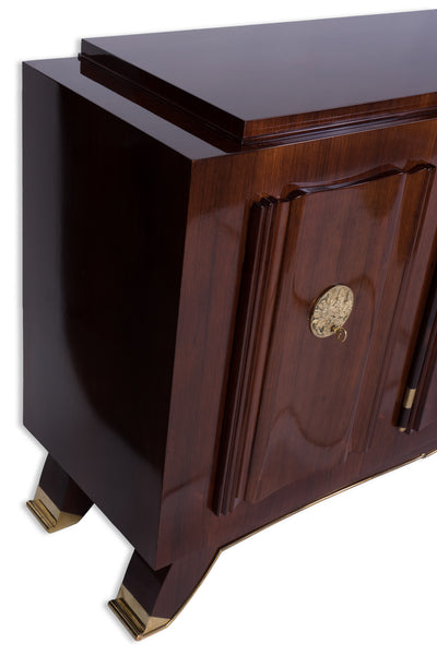 Fantastic French Art Deco Sideboard Credenza In Rosewood by Jules Leleu