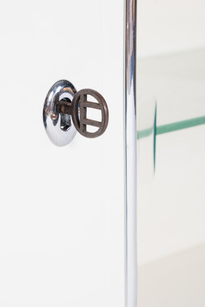 Magnificent Art Deco Lowboard In High Gloss White Lacquer