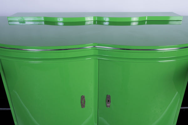 Sensational Art Deco Sideboard In Mint Lacquer