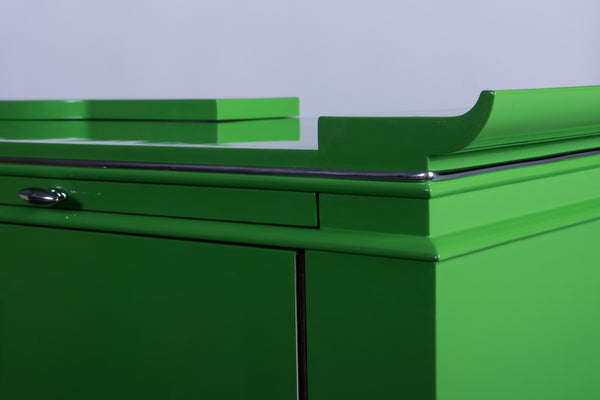 Sensational Art Deco Sideboard In Mint Lacquer