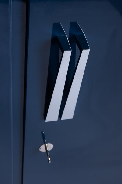 Stunning 1940's French Art Deco Sideboard In Metallic Cobalt