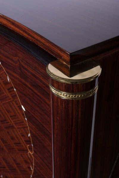 Exquisite French Art Deco Sideboard Credenza In Rosewood by Jules Leleu