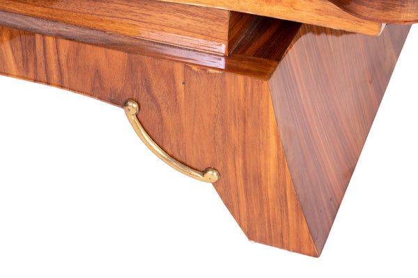 Luxe French Art Deco Sideboard Credenza In Amboine Burl