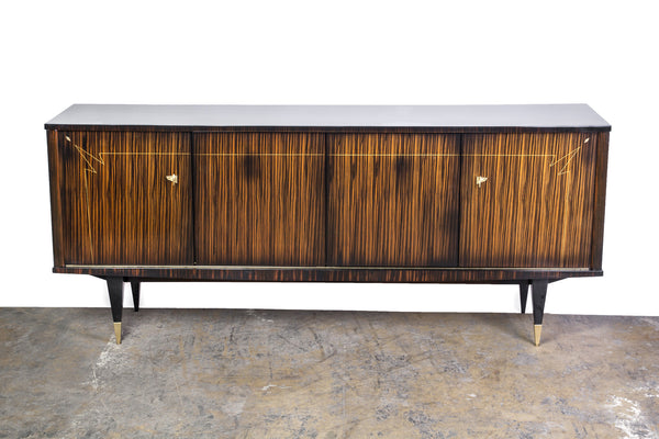 BeautifulFrench Art Deco Buffet / Sideboard In Macassar Ebony And Sycamore Interior - Art Deco Antiques
 - 7