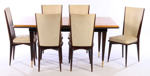 Luxe Dining Table And Six Chairs Set - Art Deco Antiques
 - 1