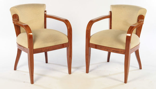 Pair Of Art Deco Open Arm Chairs - Art Deco Antiques
 - 1