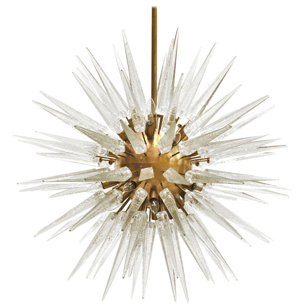 Magnificent Mid-Century Modernist Sputnik Chandelier With Murano Glass Spikes - Art Deco Antiques
 - 2