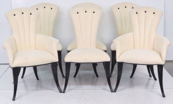 Impressive Set Of Six (6) Art Deco Style Dining Armchairs - Art Deco Antiques
 - 1