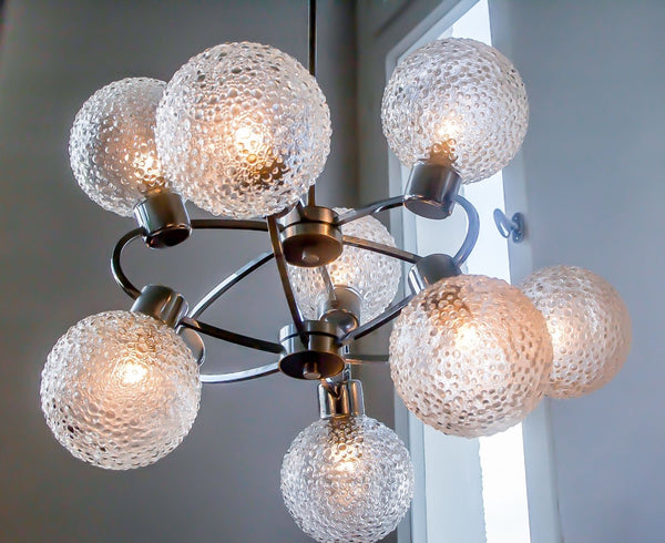 Superb 1970's Mid-Century Modernist Atomic Sputnik Chandelier - Art Deco Antiques
 - 4
