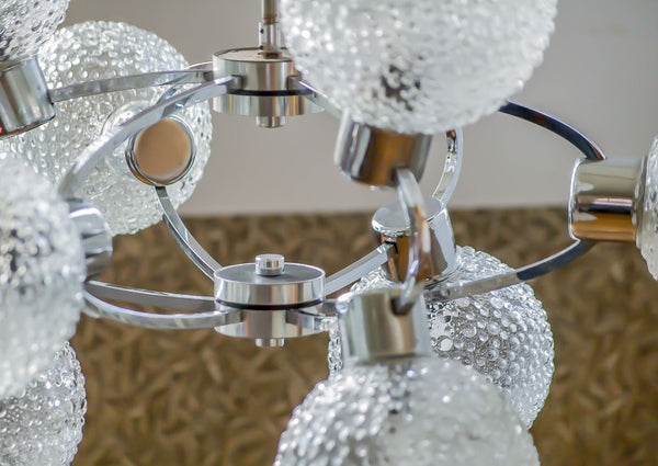 Superb 1970's Mid-Century Modernist Atomic Sputnik Chandelier - Art Deco Antiques
 - 5