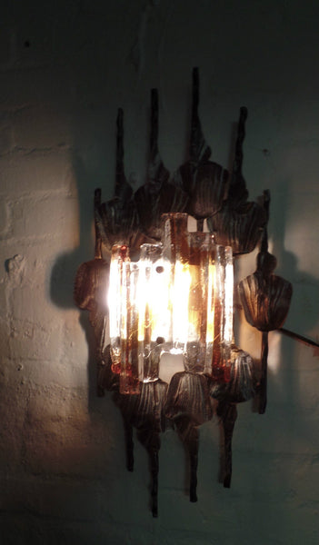 Sensational Brutalist Wall Sconce By Tom Ahlström & Hans Ehrlich - Art Deco Antiques
 - 6