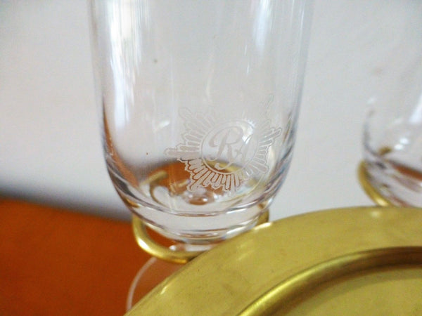 Exquisite Art Deco Set Of 6 Cordial Glasses & Ice Bucket By Westmoreland - Art Deco Antiques
 - 4