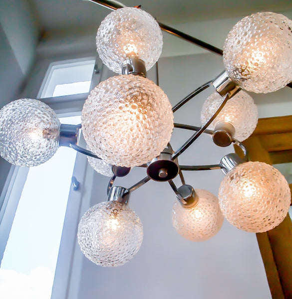 Superb 1970's Mid-Century Modernist Atomic Sputnik Chandelier - Art Deco Antiques
 - 3