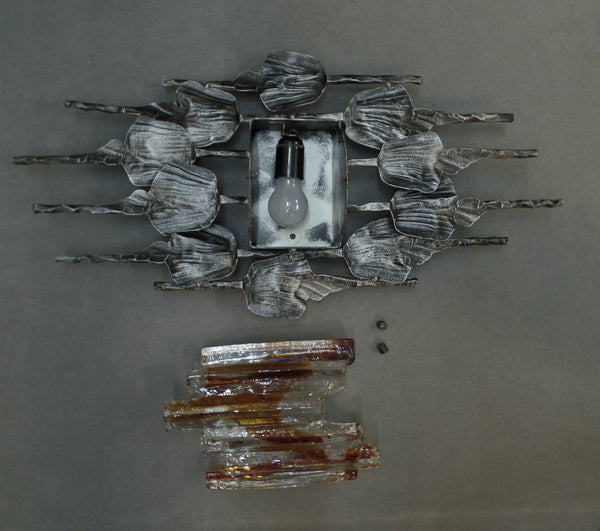 Sensational Brutalist Wall Sconce By Tom Ahlström & Hans Ehrlich - Art Deco Antiques
 - 7