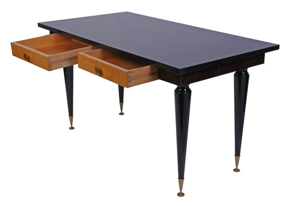 Beautiful 1930's French Art Deco Desk With Macassar Ebony Top - Art Deco Antiques
 - 7