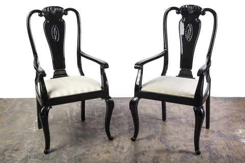 Sophisticated Pair Of Mid-Century Modernist Dining Chairs - Art Deco Antiques
 - 1
