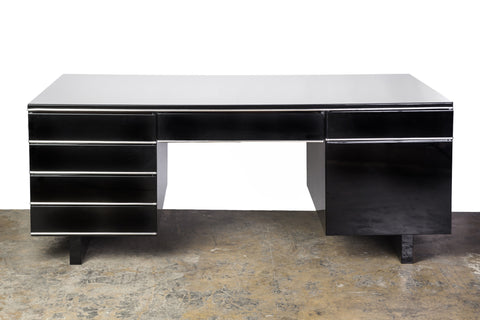 Impressive English Bauhaus Partner Desk - Art Deco Antiques
 - 1