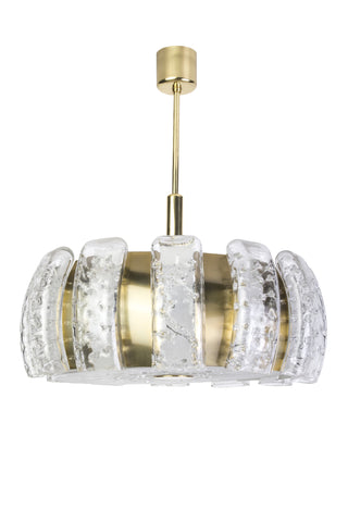 Stunning Mid-Century Modernist Glass Pendant / Chandelier By Doria - Art Deco Antiques
 - 1