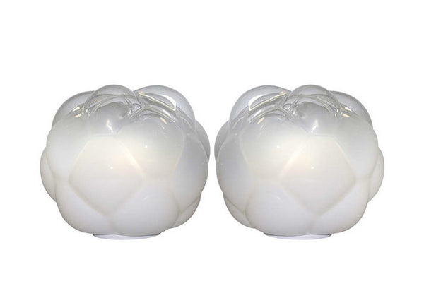 Exceptional Pair of Cloud Lamps in Blown Murano Glass by Vistosi