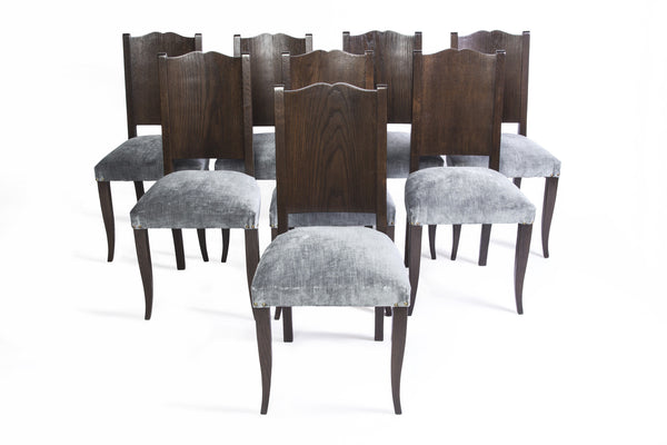 Stunning Set of Eight Art Deco Dining Chairs by Alfred Porteneuve - Art Deco Antiques
 - 1