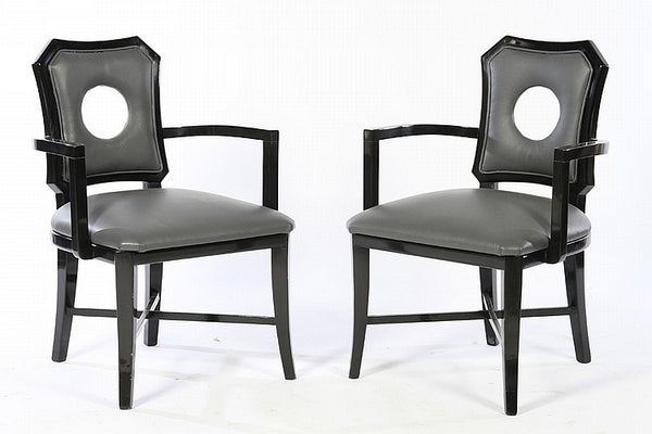 Stylish Pair Of Arm Chairs in the manner of James Mont - Art Deco Antiques
 - 1