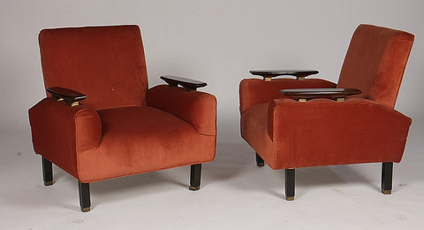 Pair Of Mid-Century Modernist Club Chairs - Art Deco Antiques
 - 1