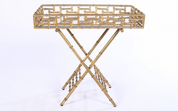 Beautiful Gilt Bamboo Bar Tray - Art Deco Antiques
 - 1